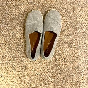 Toms slip ins grey worn once size 6